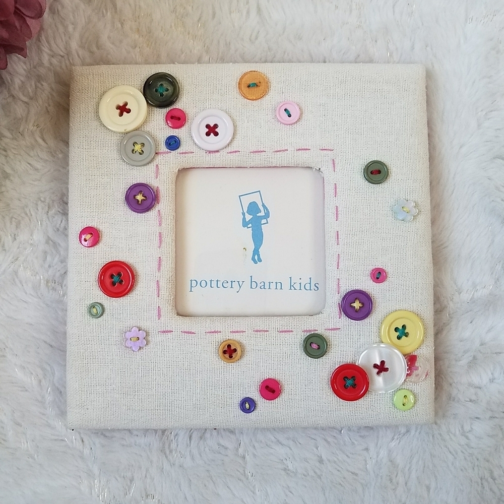 Pottery Barn Kids Button Decorated Picture Frame